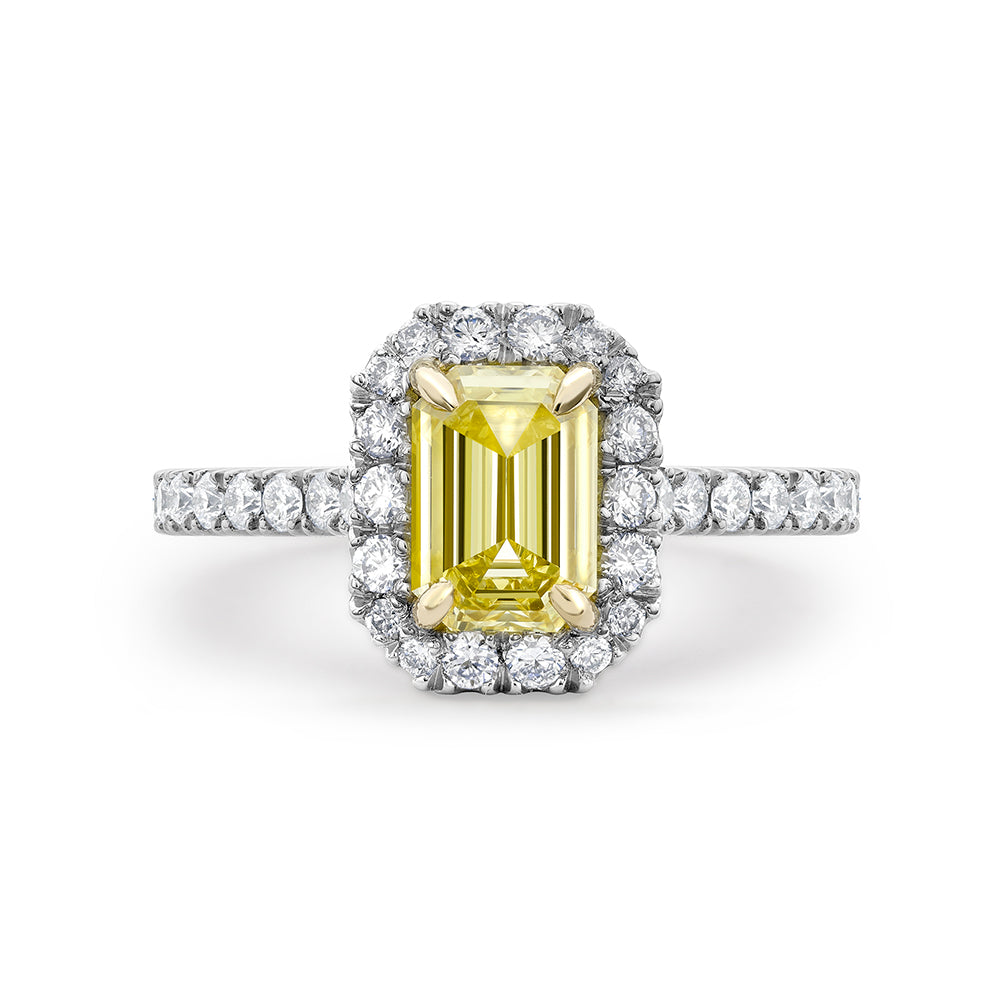 Yellow Emerald Cut Durrants London