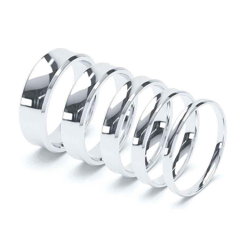 Concave Profile Plain Wedding Rings