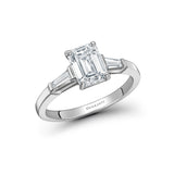 Emerald Cut with tapered baguettes