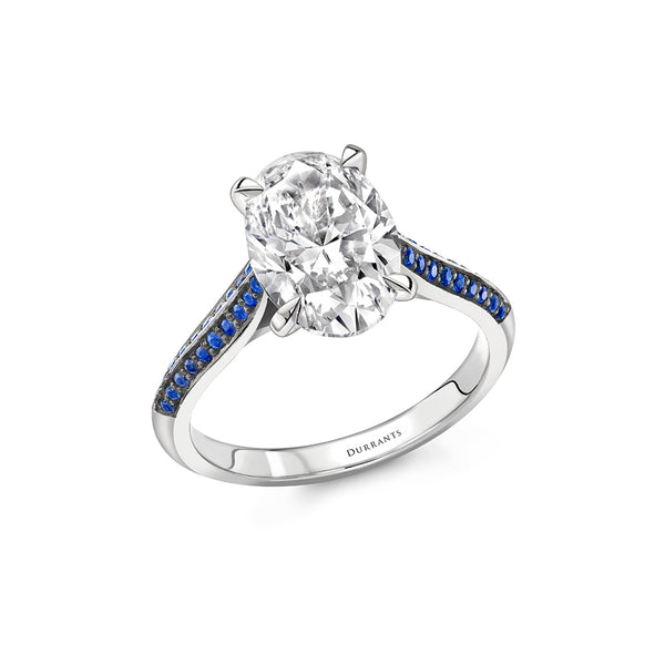Oval with sapphires