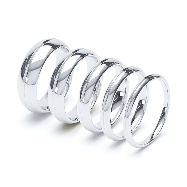 Grooved Plain Wedding Rings