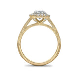 Round Halo with filigree