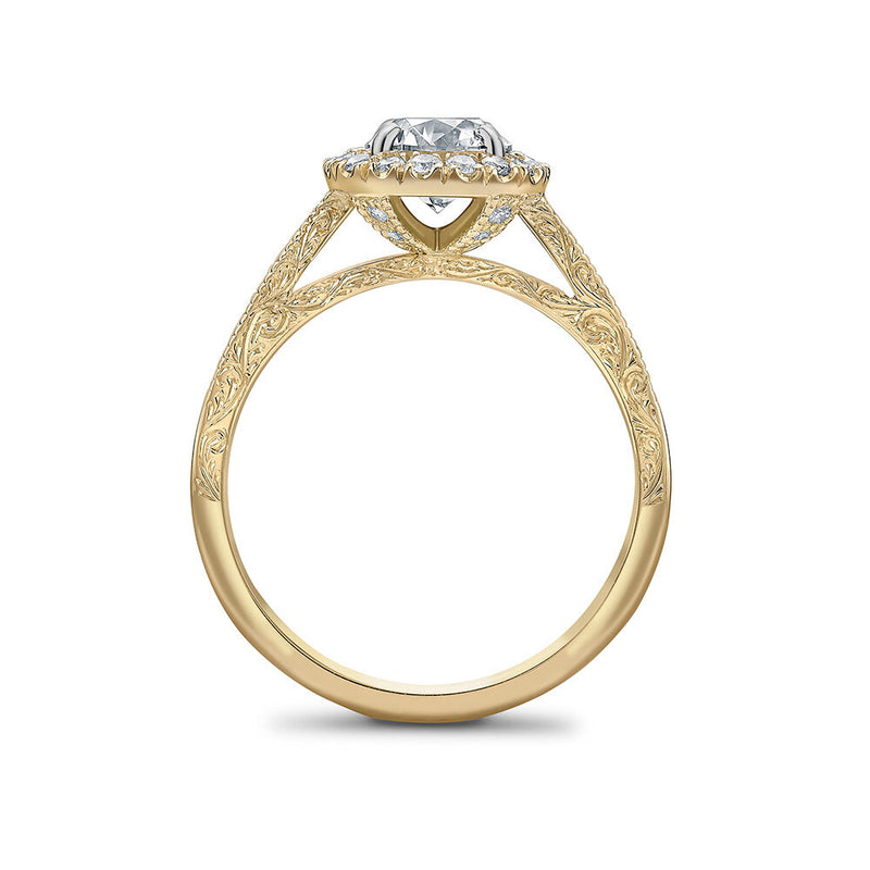 Round Halo with filigree