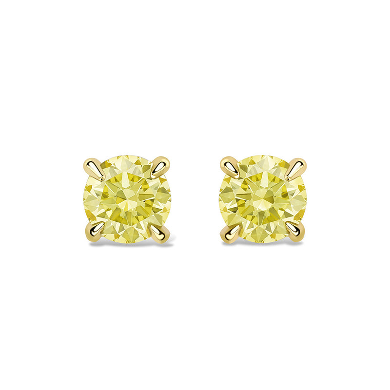 Yellow Diamond Studs